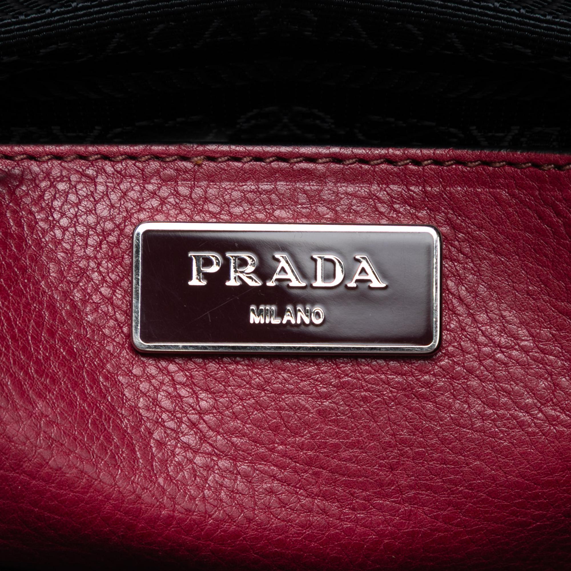 Prada Glace Calf Twin Pocket Satchel