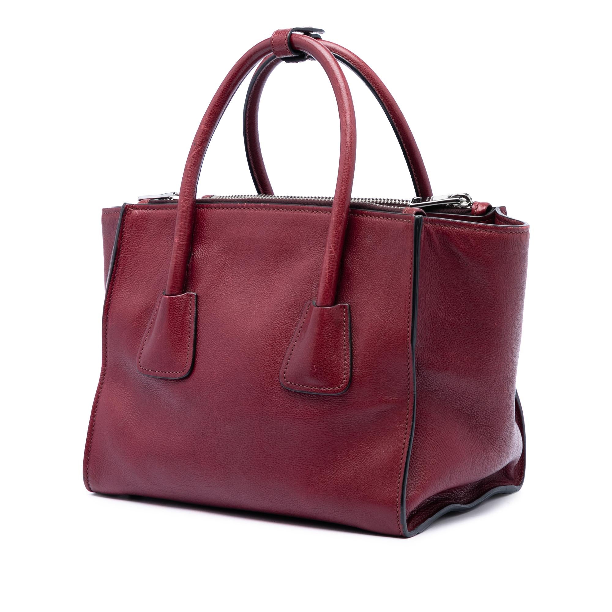 Prada Glace Calf Twin Pocket Satchel
