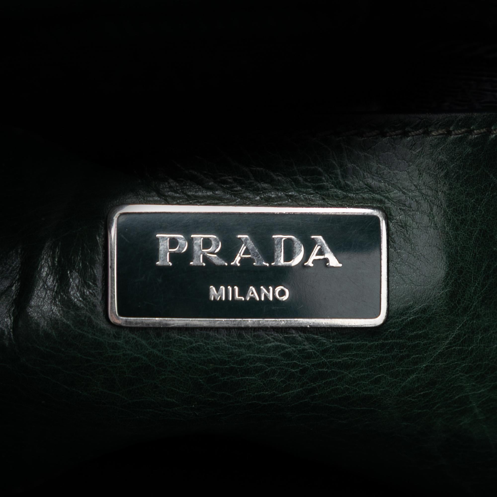 Prada Glace Calf Zip Satchel