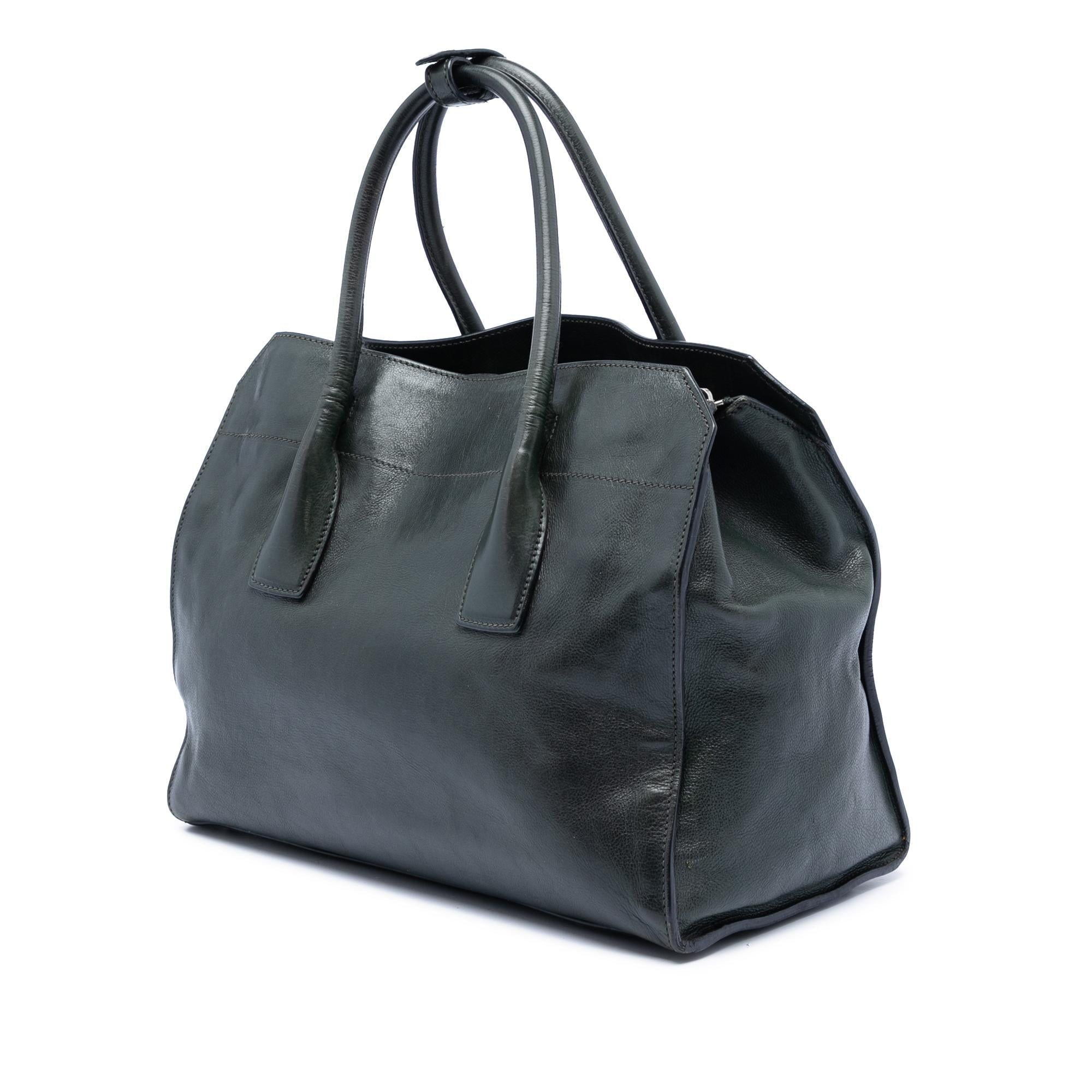 Prada Glace Calf Zip Satchel