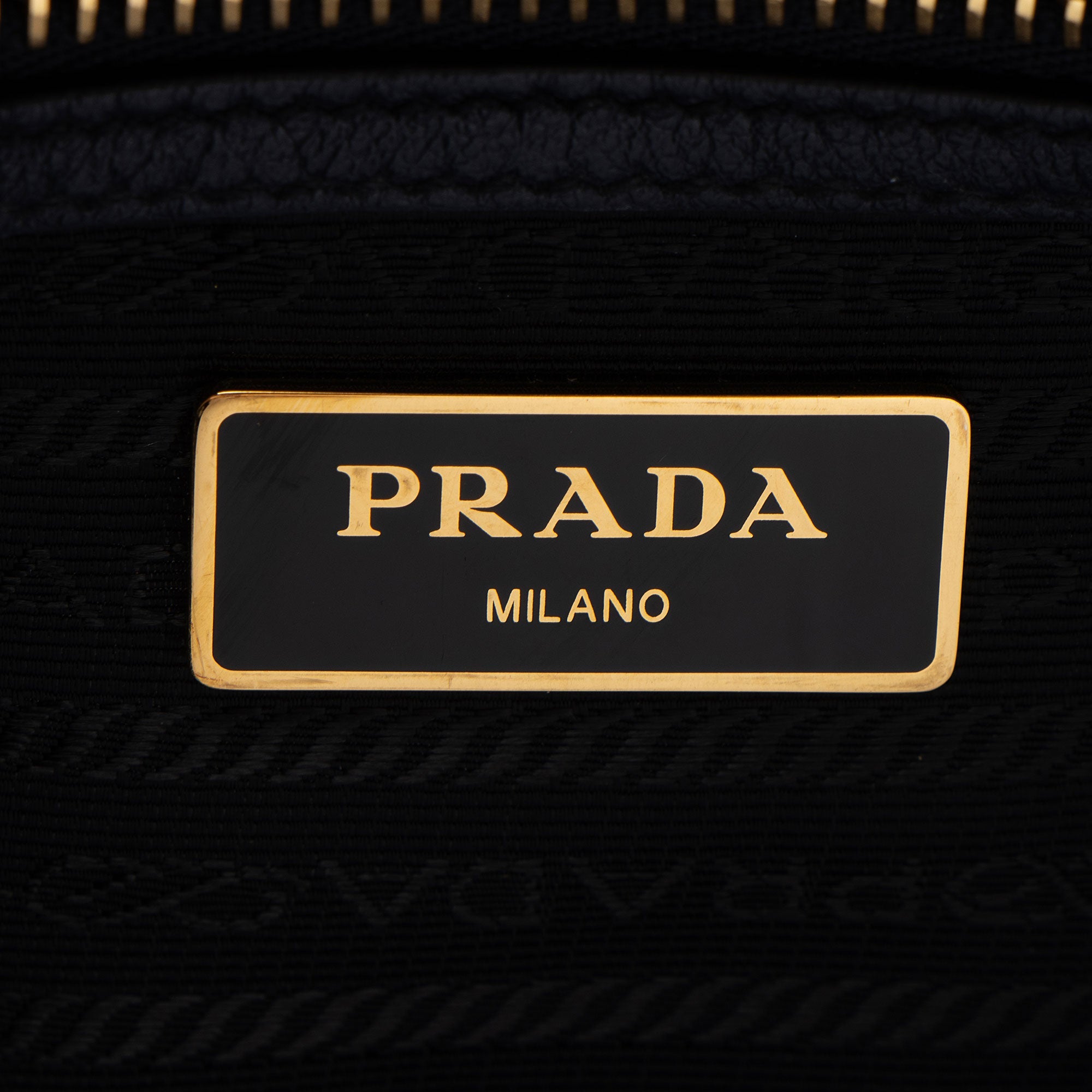 Prada Glace Calfskin Embossed Logo Camera Bag