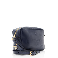 Prada Glace Calfskin Embossed Logo Camera Bag