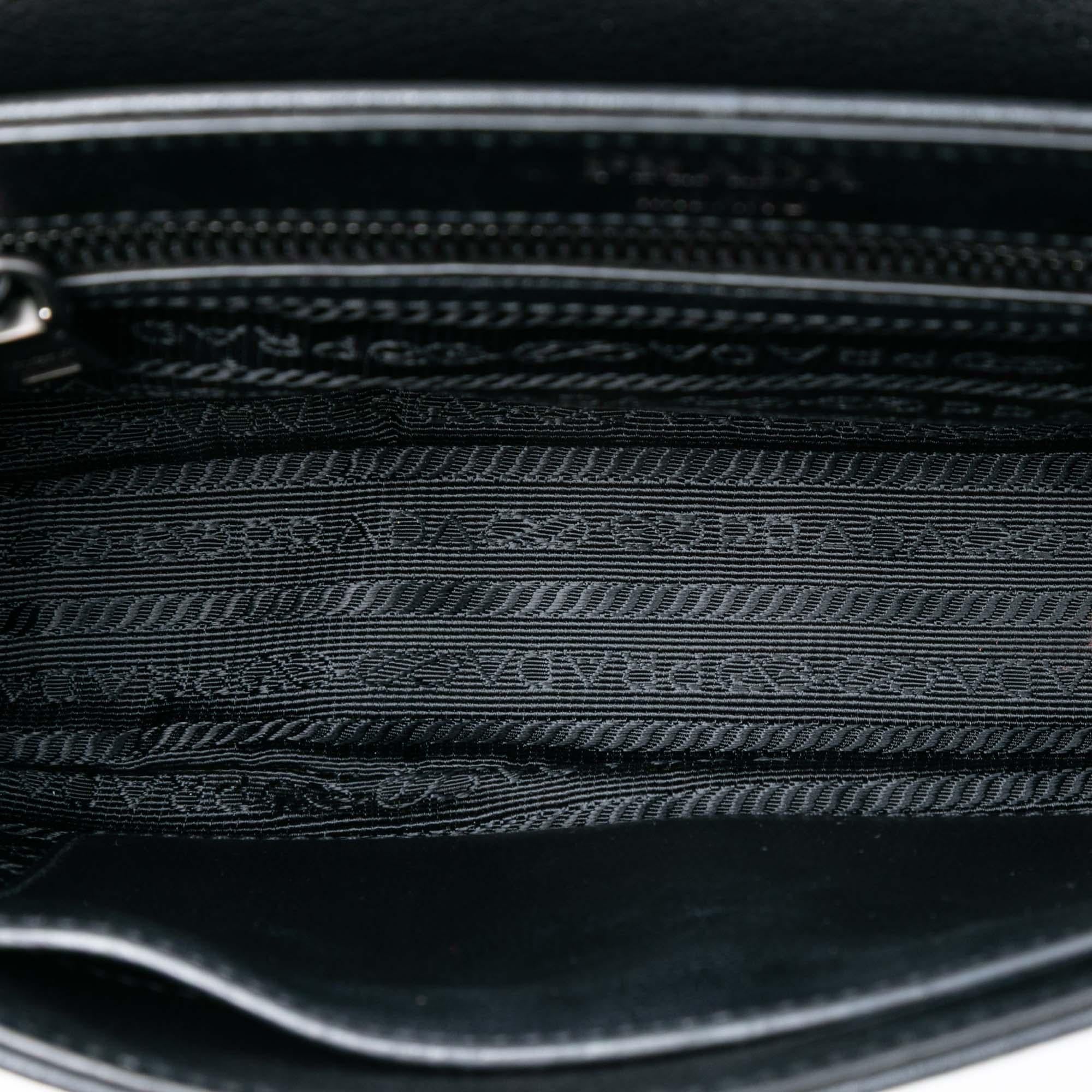 Prada Glace Calfskin Studded Crossbody