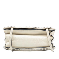 Prada Glace Calfskin Studded Etiquette Flap