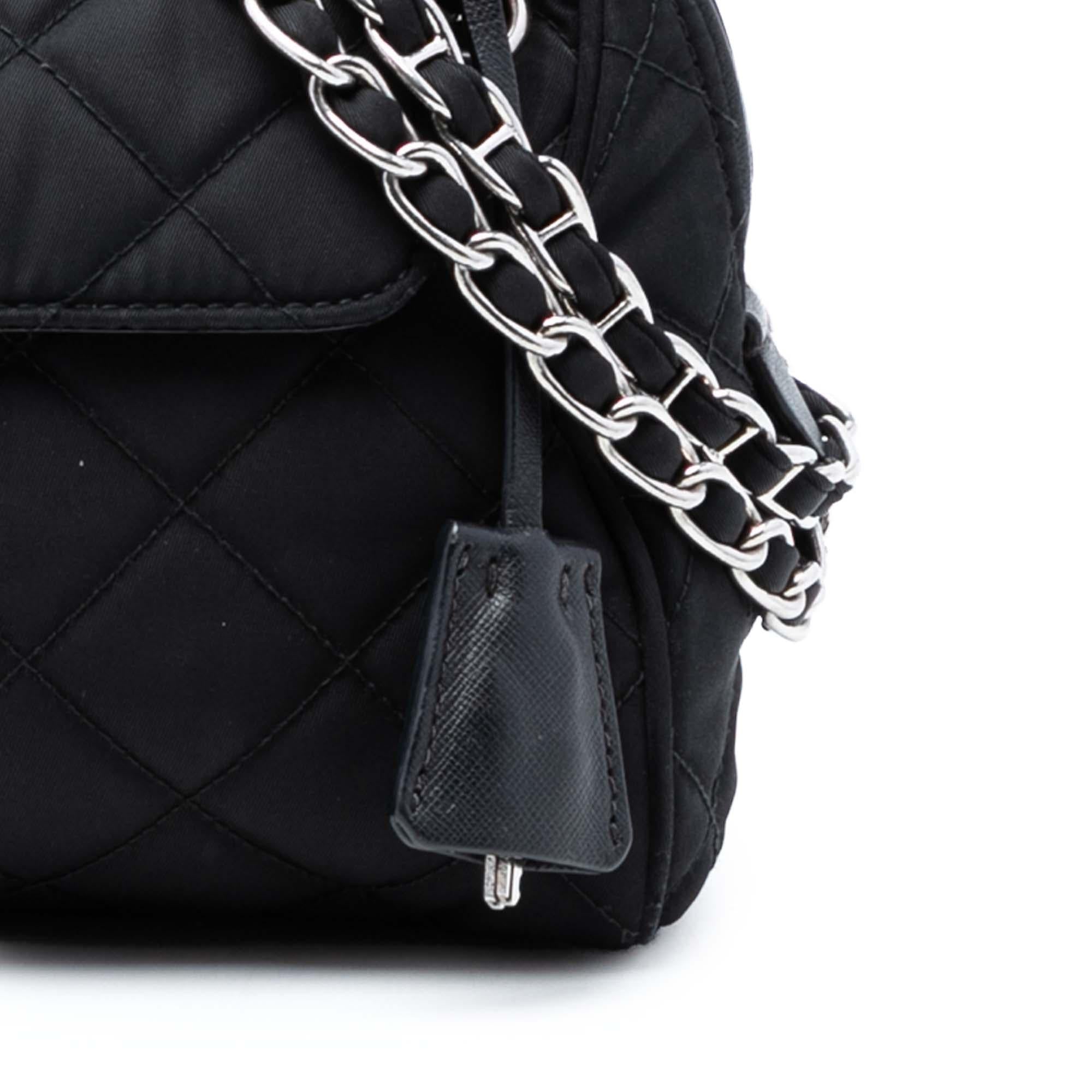 Prada Impuntu Tessuto Chain Flap Crossbody