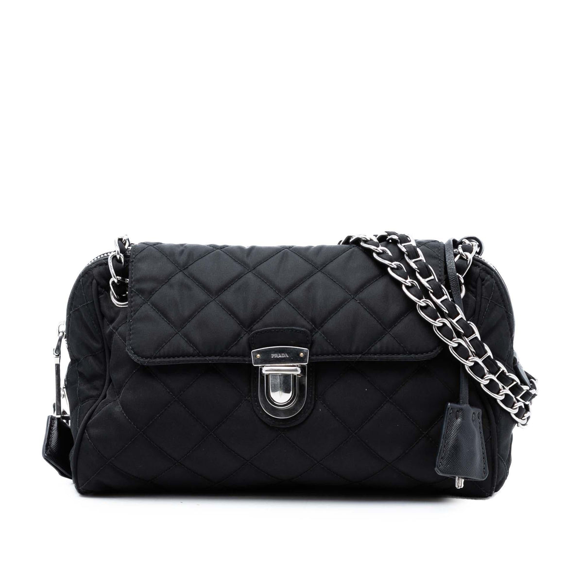 Prada Impuntu Tessuto Chain Flap Crossbody