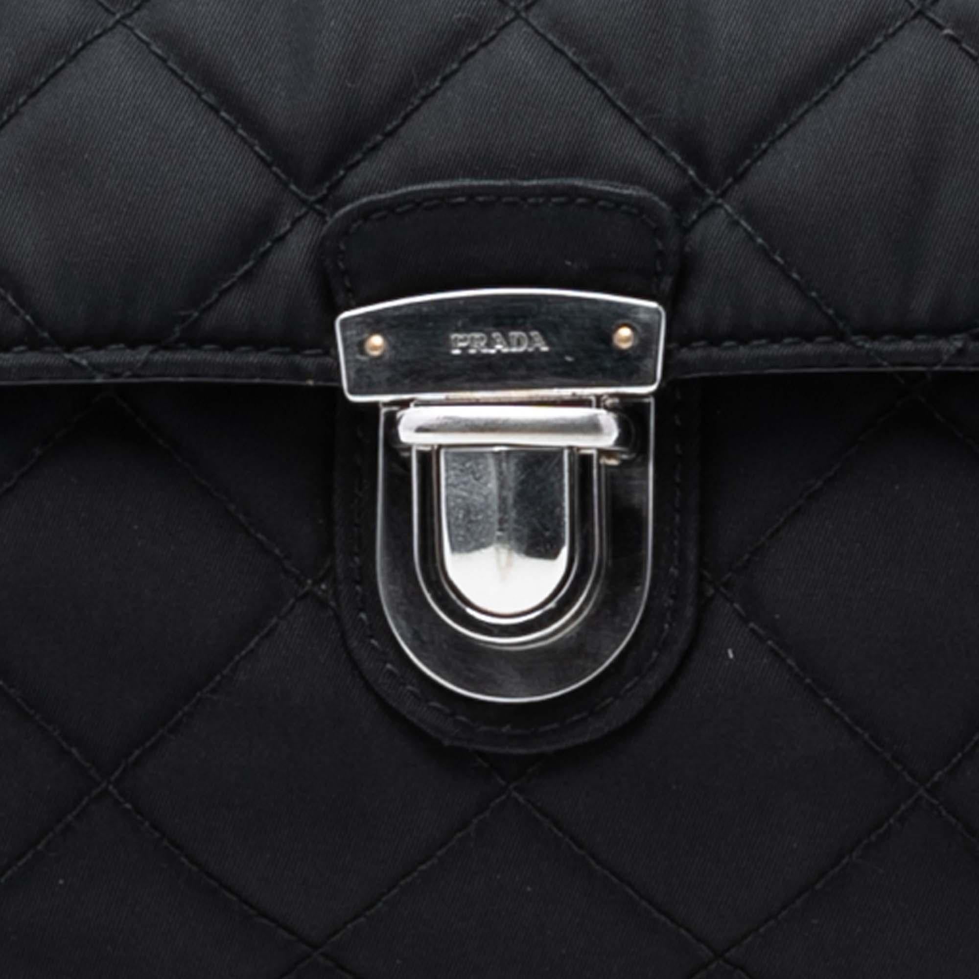 Prada Impuntu Tessuto Chain Flap Crossbody