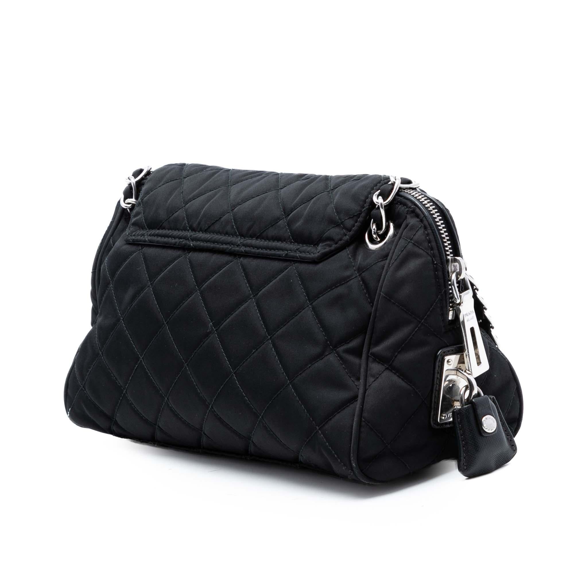 Prada Impuntu Tessuto Chain Flap Crossbody