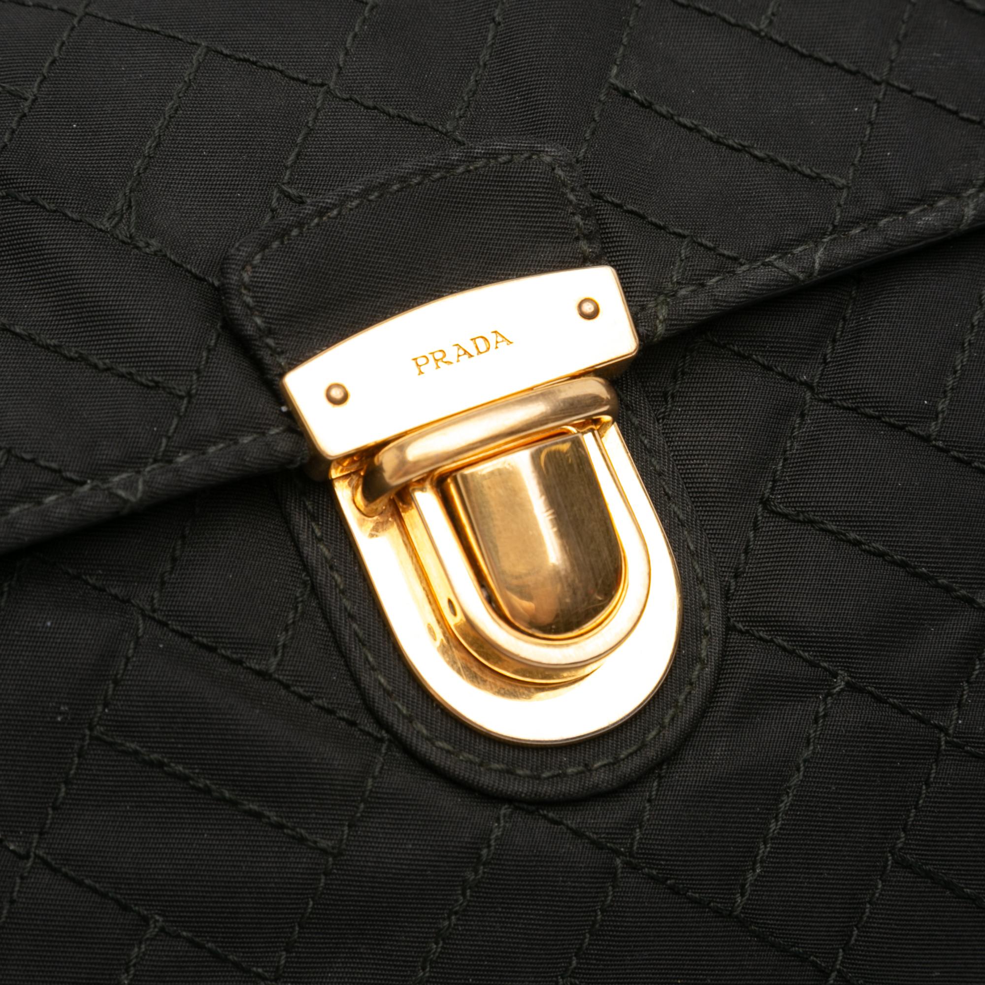 Prada Impuntu Tessuto Chain Flap Shoulder Bag