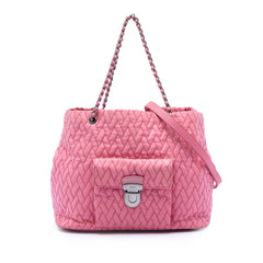 Prada Impuntu Tessuto Chain Tote