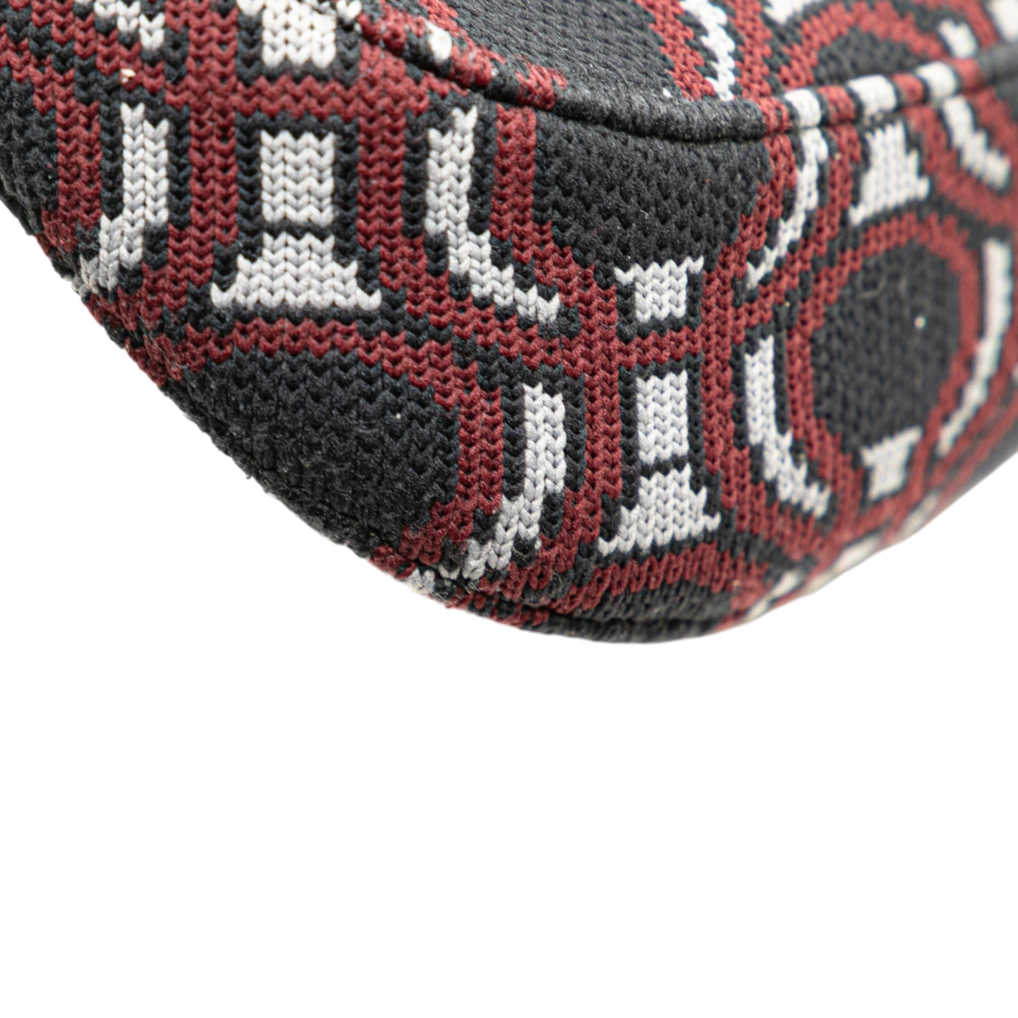 Prada Jacquard Knit Cleo Shoulder Bag