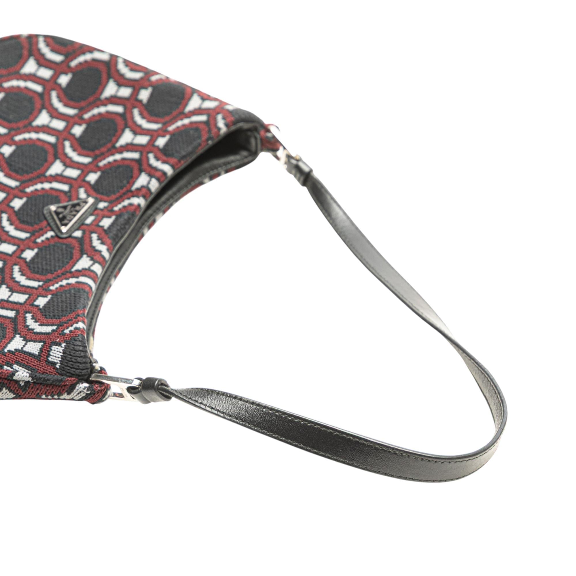 Prada Jacquard Knit Cleo Shoulder Bag