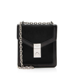 Prada Jacquard Logo Flap Lock Crossbody