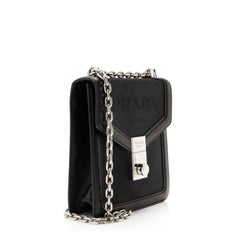Prada Jacquard Logo Flap Lock Crossbody