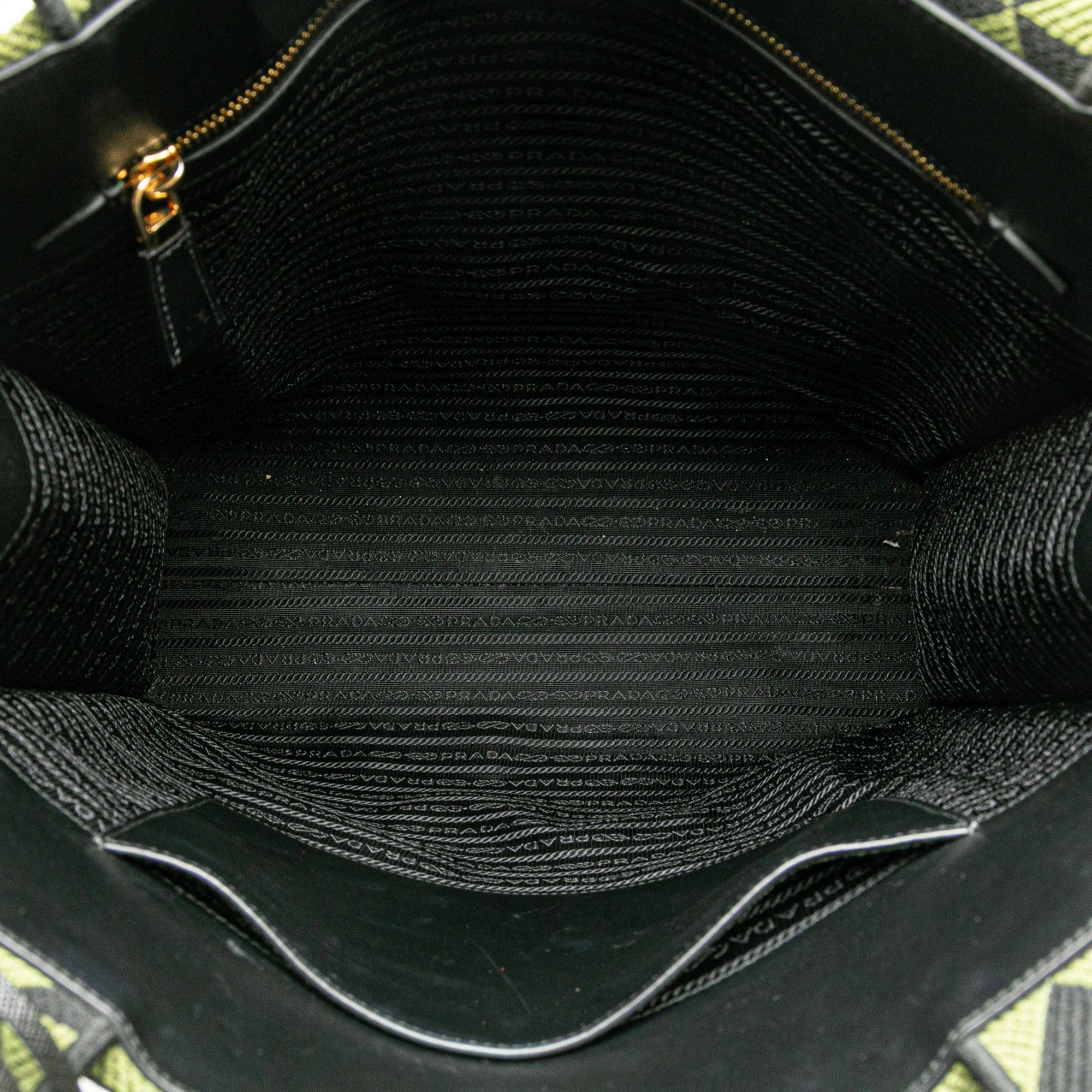 Prada Jacquard Triangolo Symbole Shopping Tote