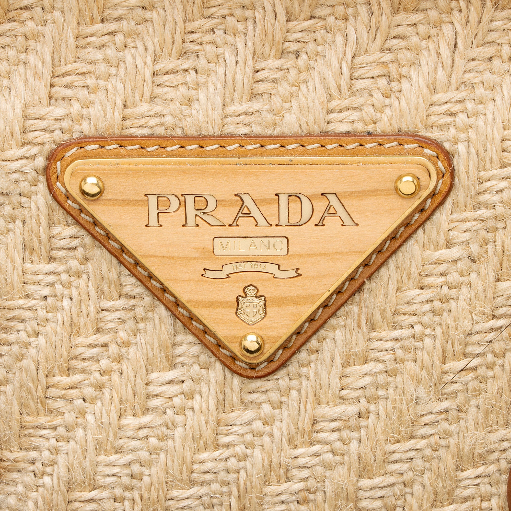 Prada Jute Metallic Python Framed Satchel