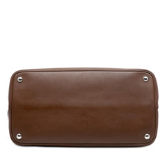 Prada Large Bicolor City Calf Double Flap Satchel
