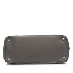 Prada Large Bicolor Saffiano Lux Galleria Double Zip Satchel