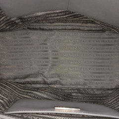 Prada Large Bicolor Saffiano Lux Galleria Double Zip Satchel
