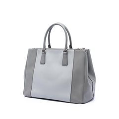 Prada Large Bicolor Saffiano Lux Galleria Double Zip Satchel