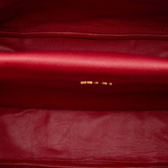 Prada Large Canapa and Saffiano Double Satchel