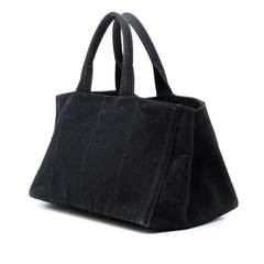 Prada Large Canvas Canapa Bijoux Satchel