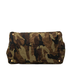 Prada Large Canvas Canapa Camouflage Stampata Tote