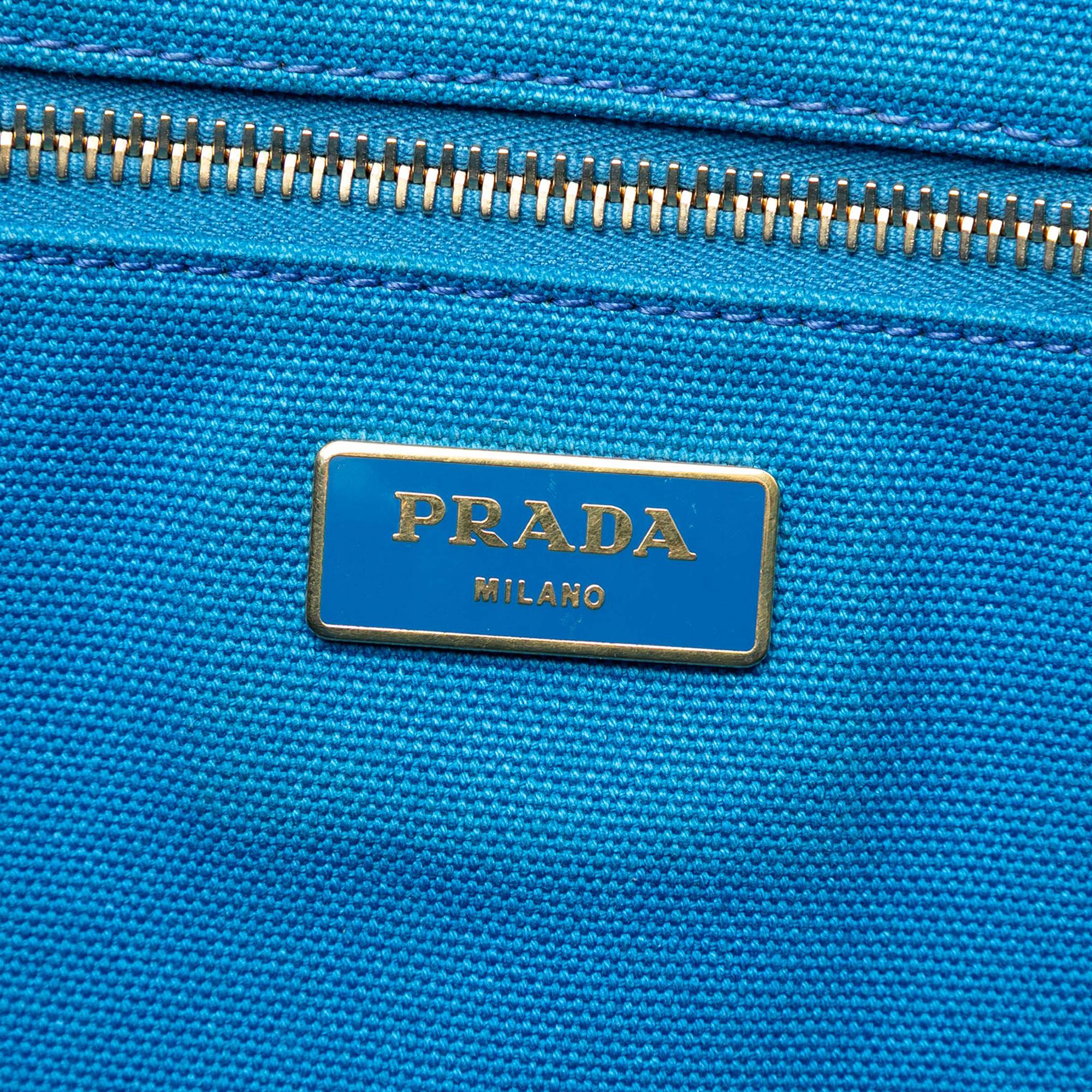 Prada Large Canvas Canapa Logo Satchel