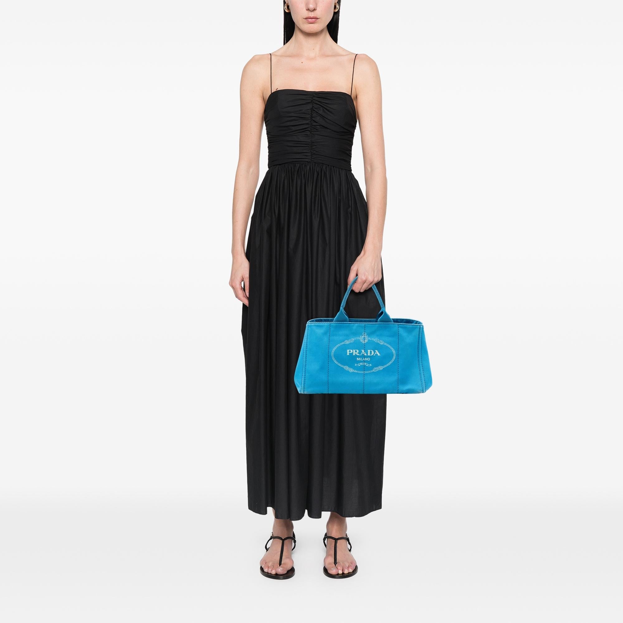 Prada Large Canvas Canapa Logo Satchel
