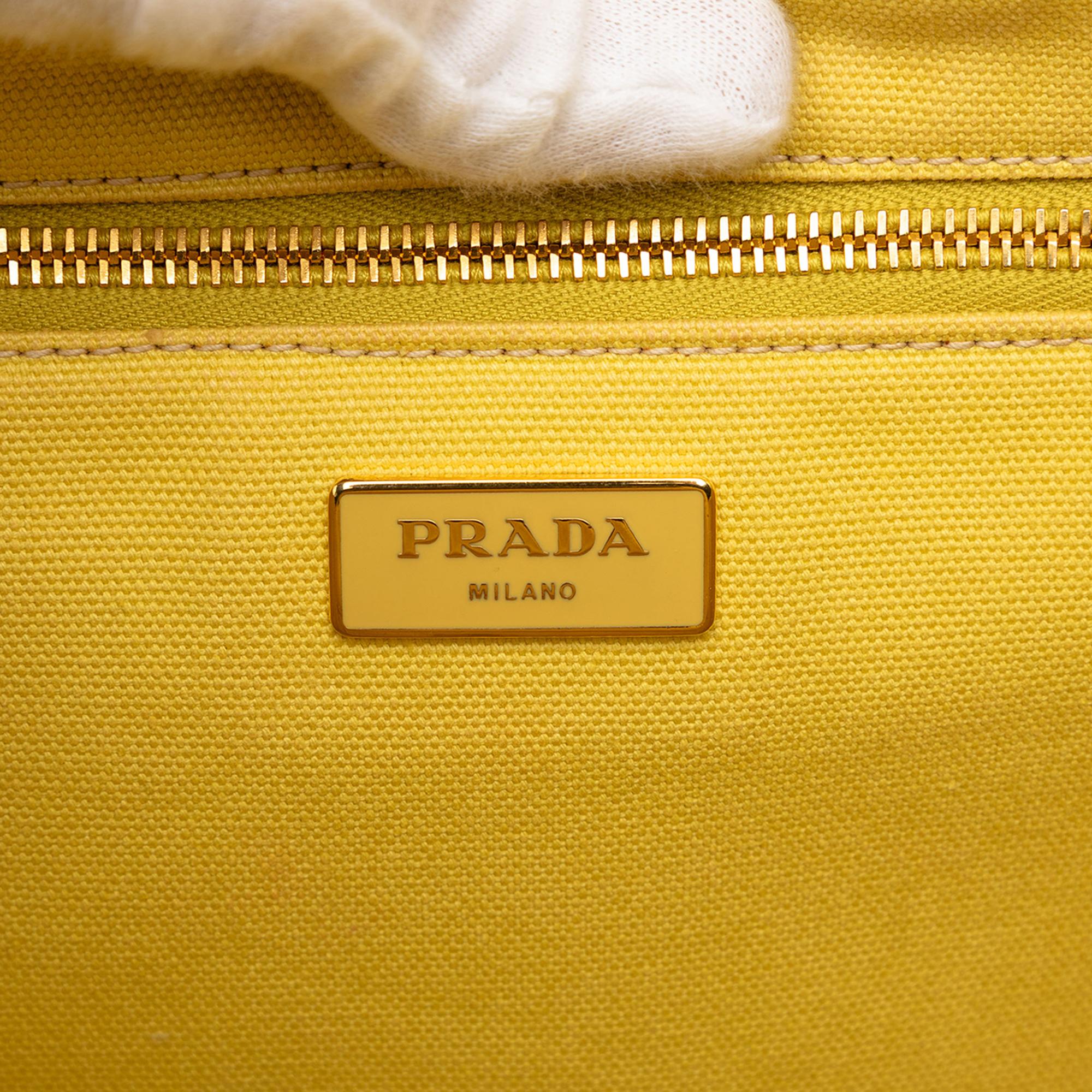 Prada Large Canvas Canapa Logo Satchel