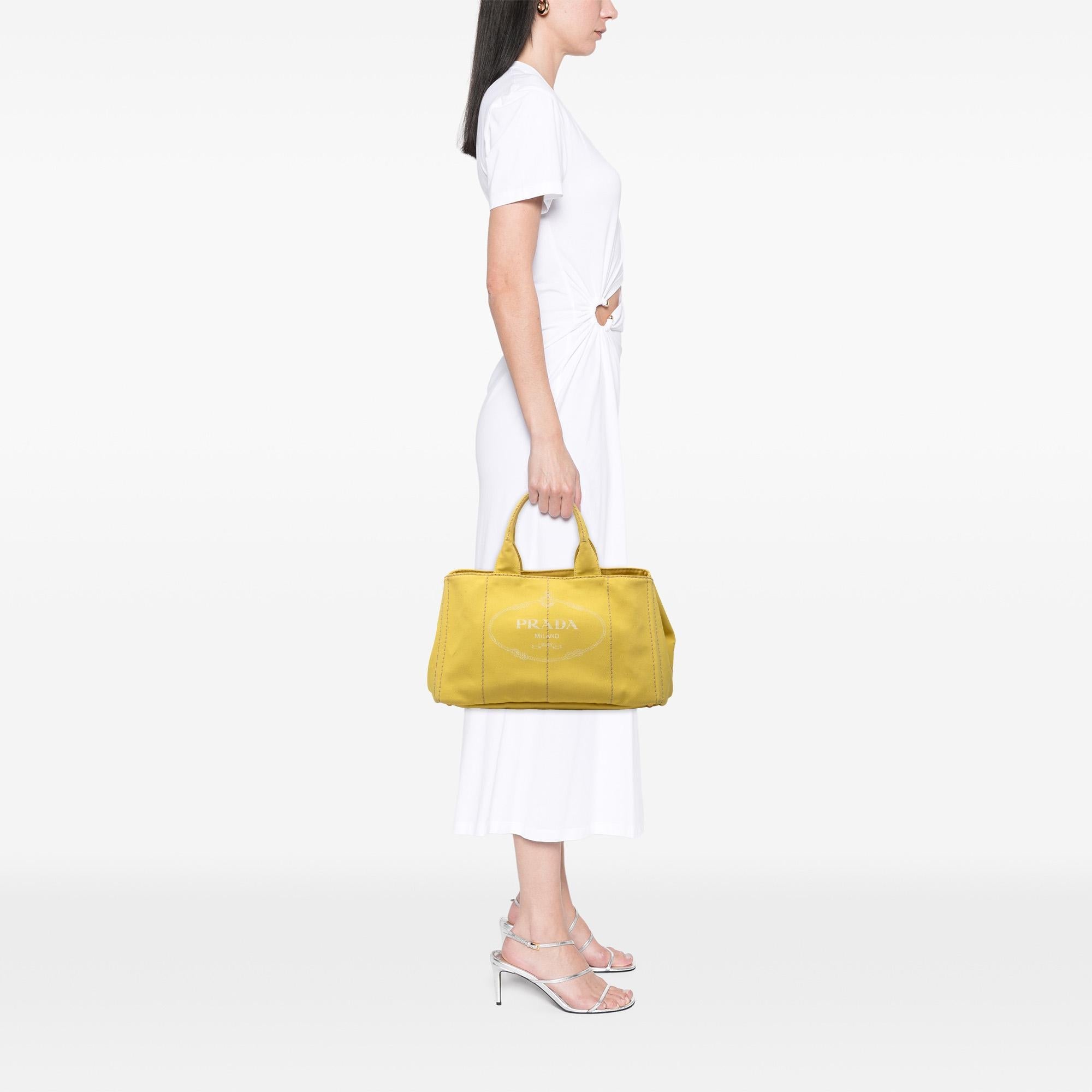 Prada Large Canvas Canapa Logo Satchel