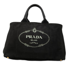 Prada Large Canvas Canapa Logo Satchel