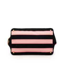 Prada Large Canvas Canapa Righe Striped Satchel