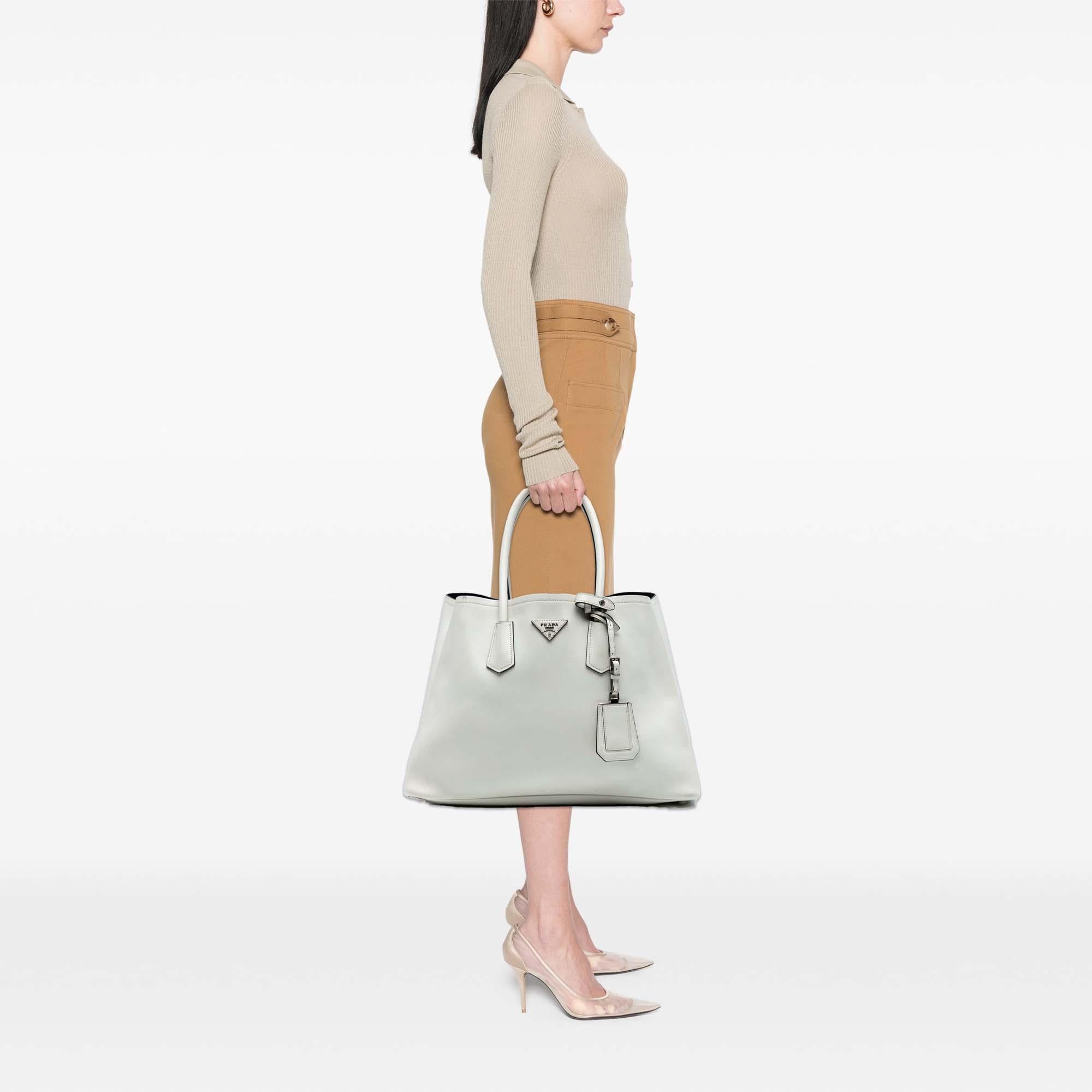 Prada Large City Calf Double Satchel