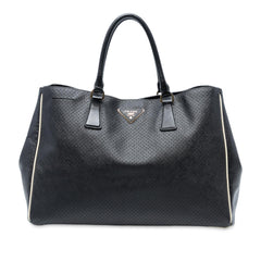Prada Large Perforated Saffiano Lux Galleria Zip Tote