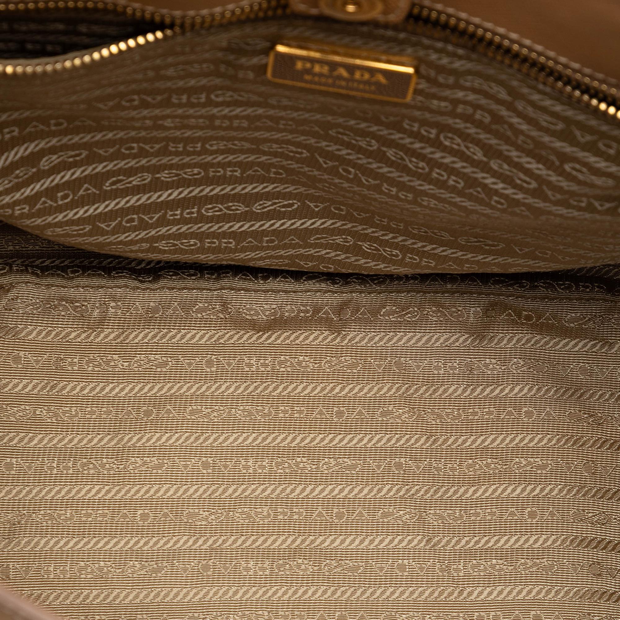 Prada Large Perforated Saffiano Lux Galleria Zip Tote