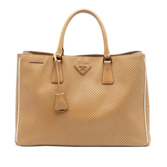 Prada Large Perforated Saffiano Lux Galleria Zip Tote