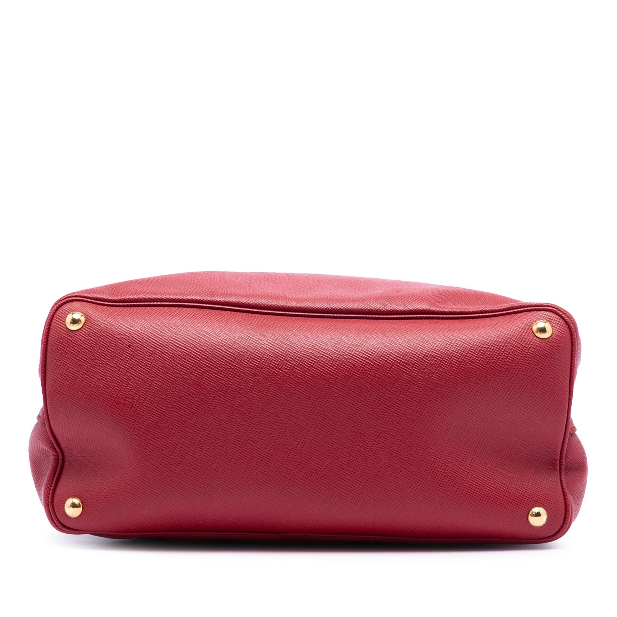 Prada Large Saffiano Cuir Double Satchel