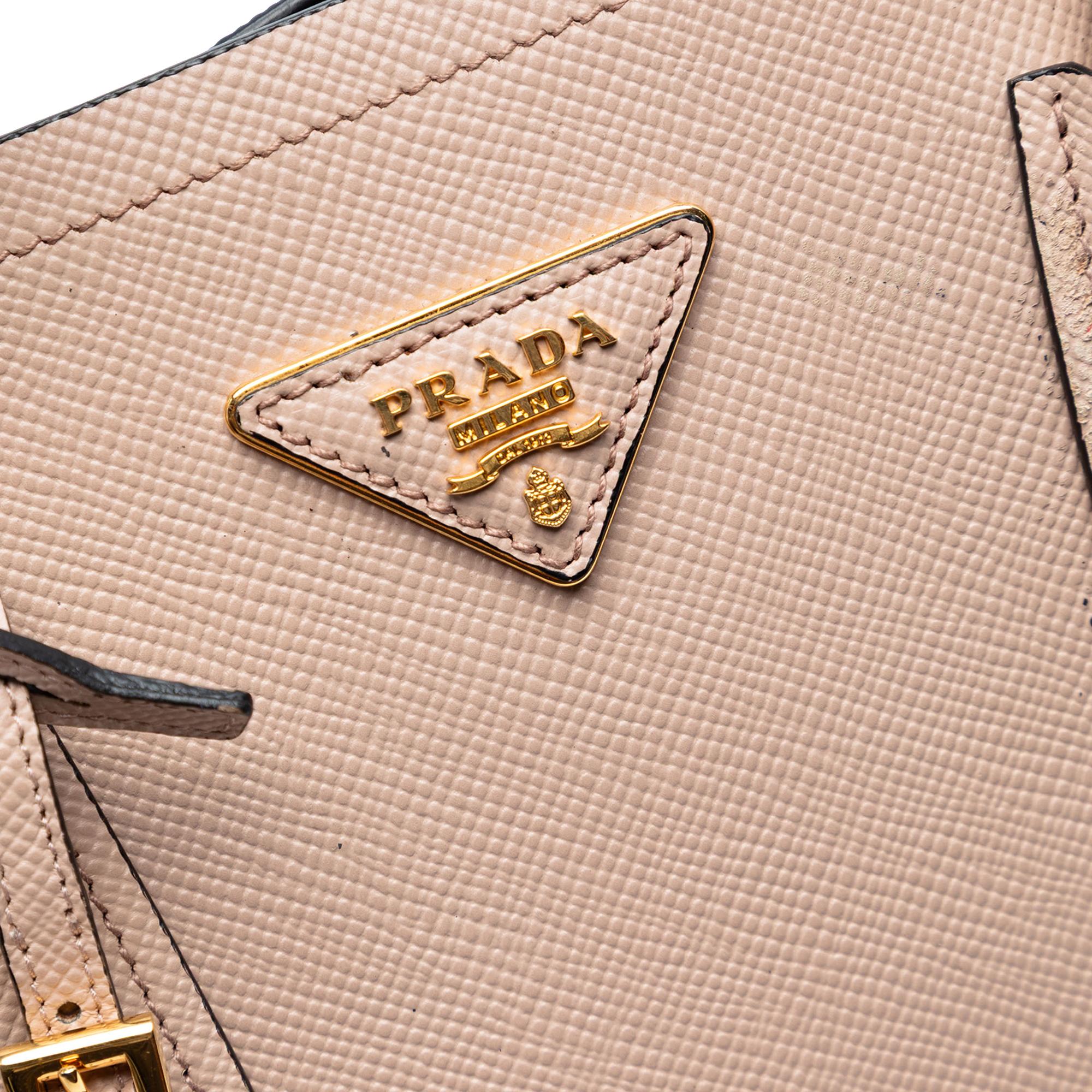 Prada Large Saffiano Cuir Double Satchel