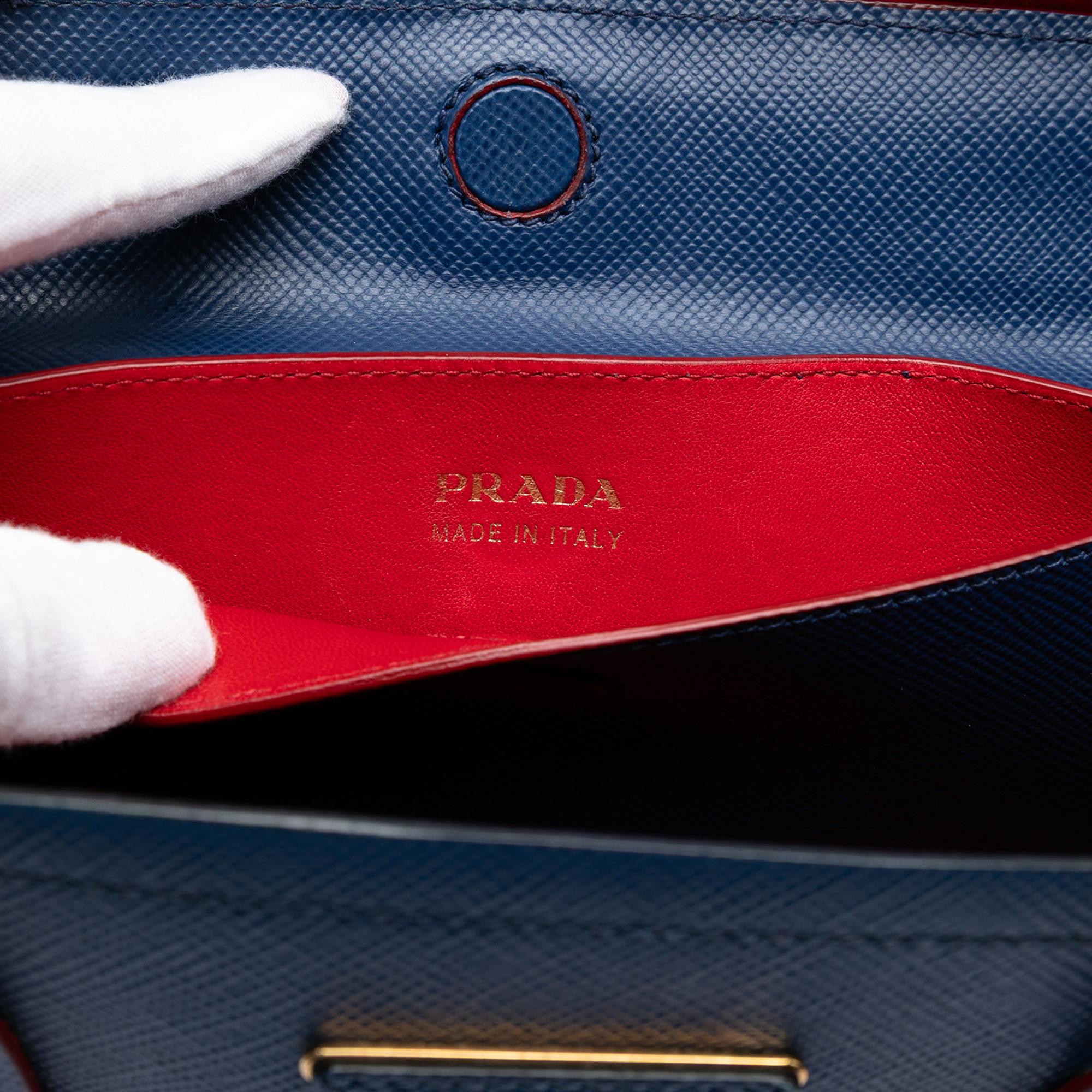 Prada Large Saffiano Cuir Double Satchel