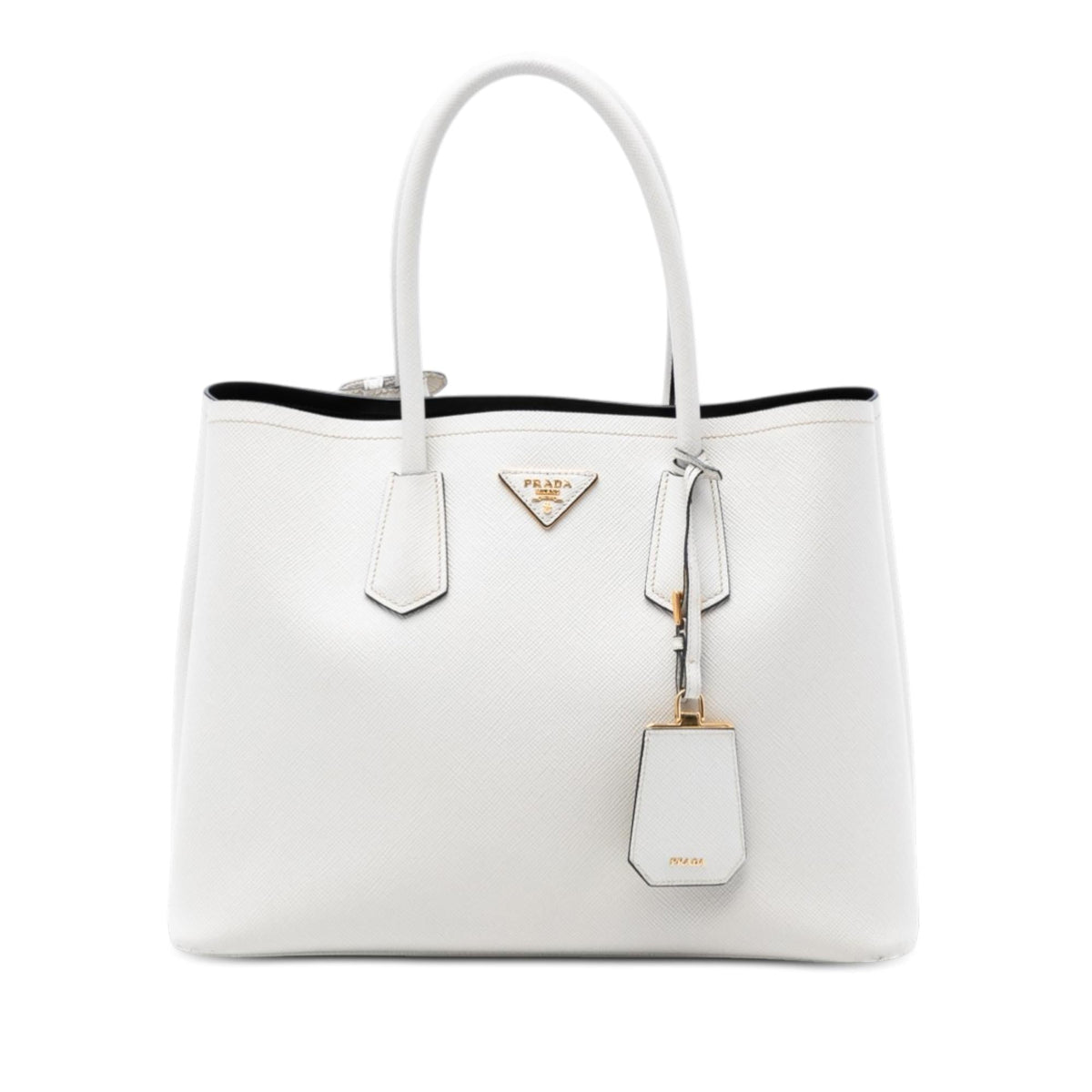 Prada Large Saffiano Cuir Double Satchel