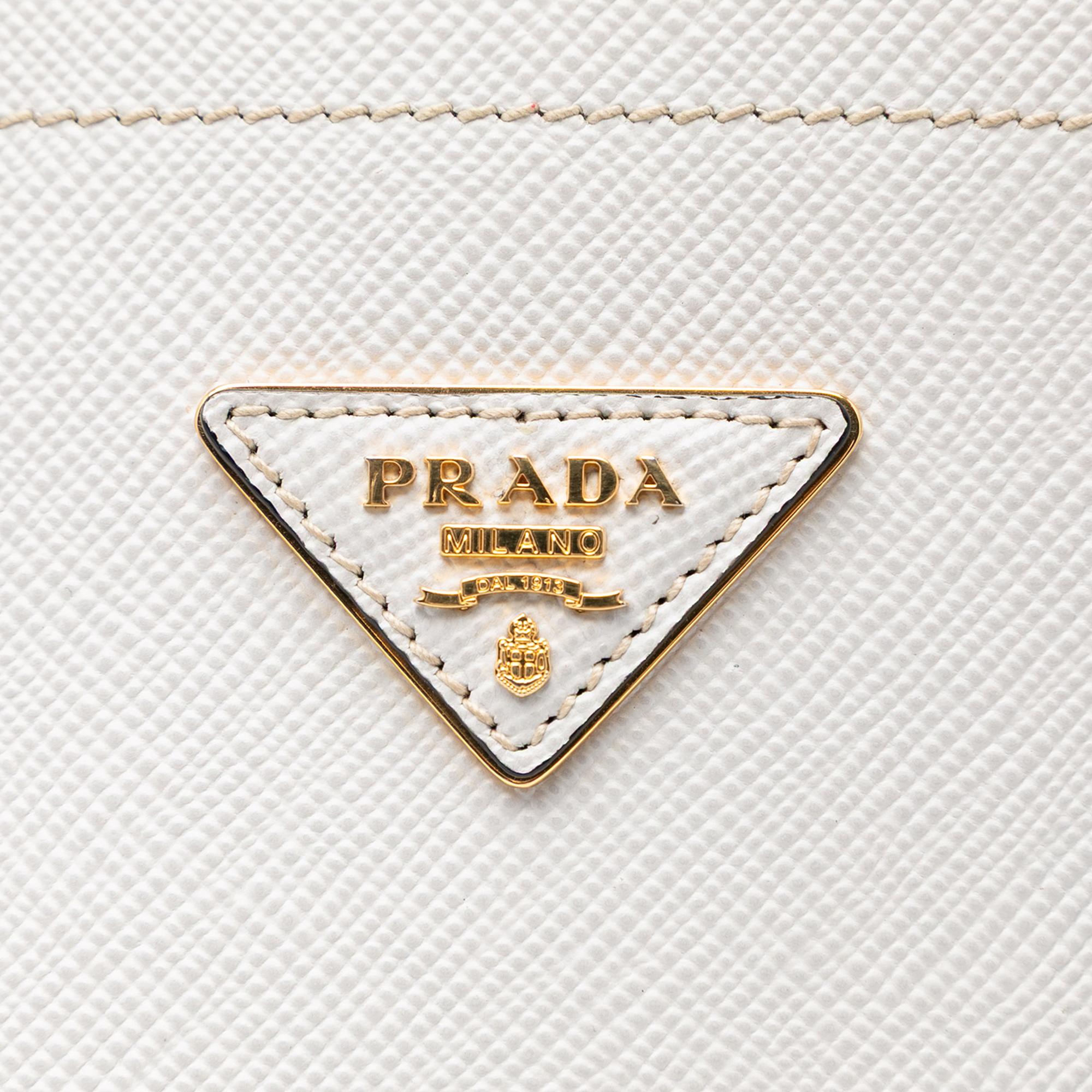 Prada Large Saffiano Cuir Double Satchel