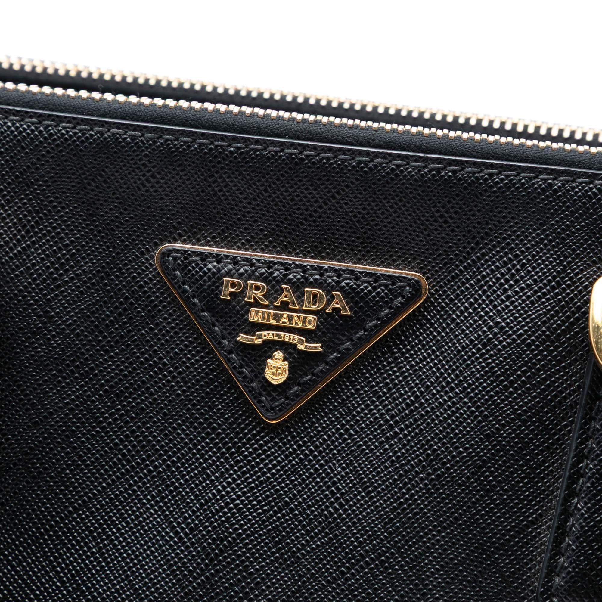 Prada Large Saffiano Lux Galleria Double Zip Satchel
