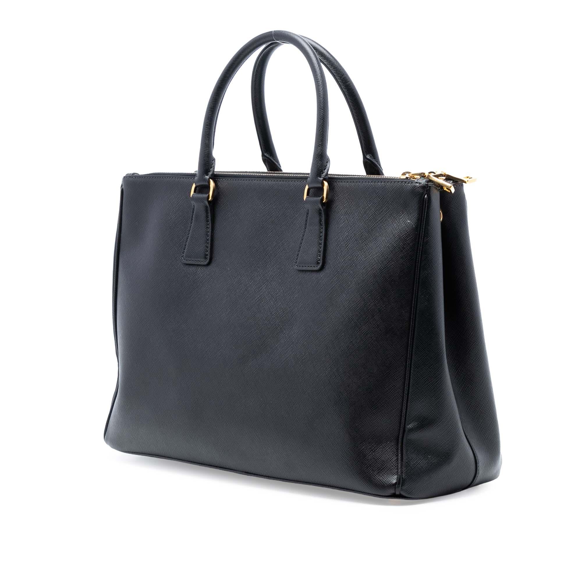 Prada Large Saffiano Lux Galleria Double Zip Satchel