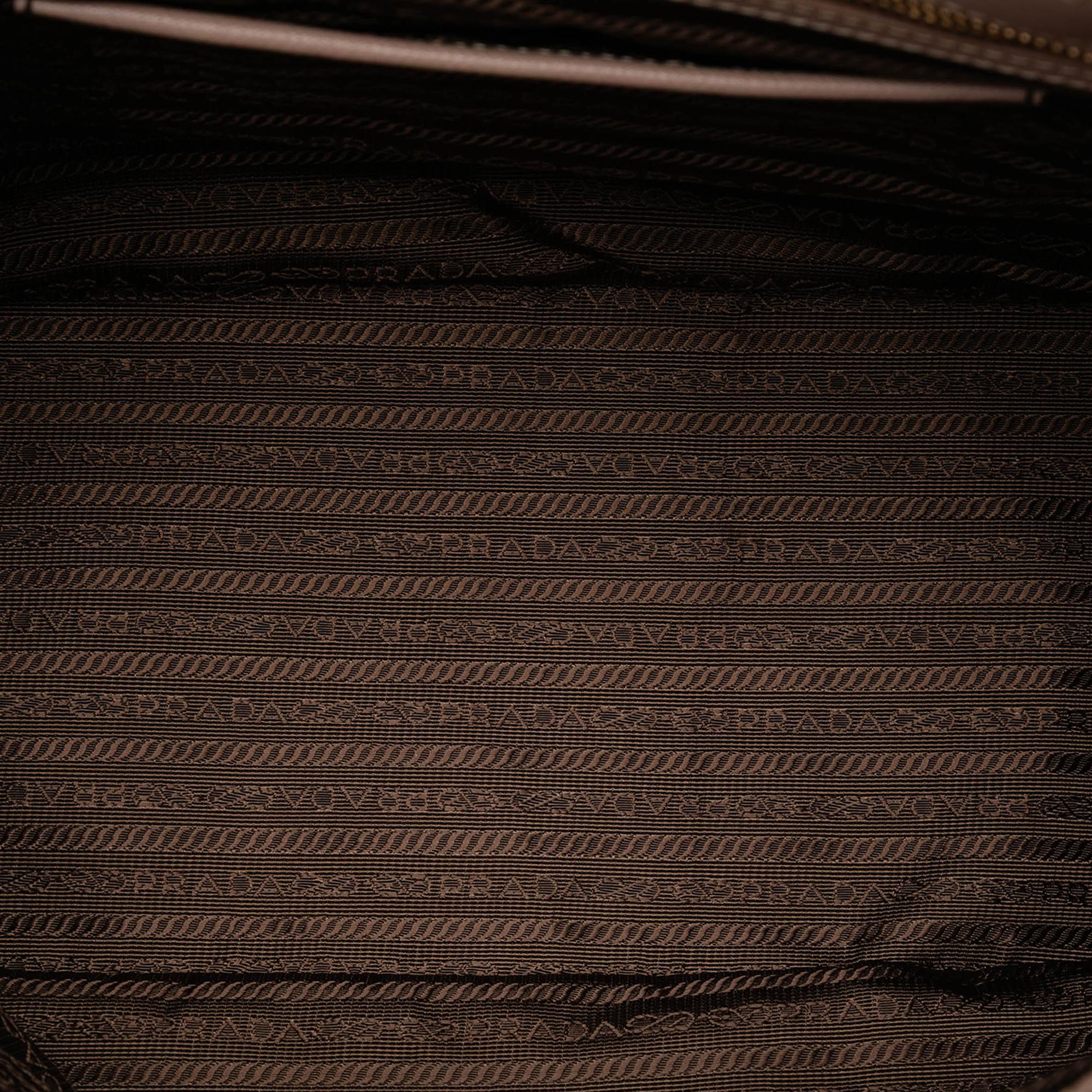 Prada Large Saffiano Lux Galleria Double Zip Satchel
