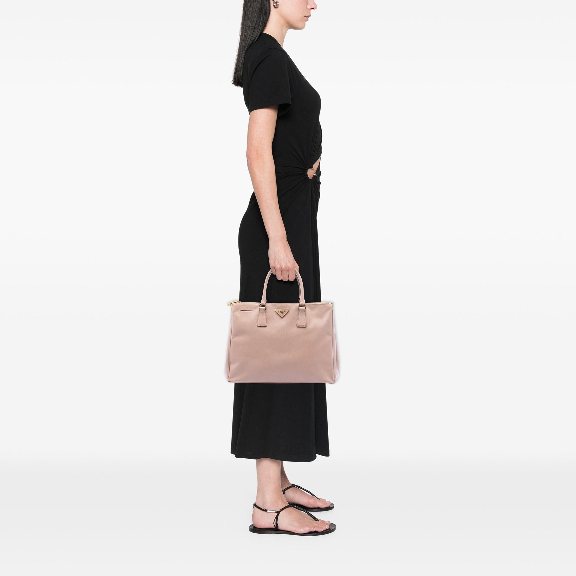 Prada Large Saffiano Lux Galleria Double Zip Satchel