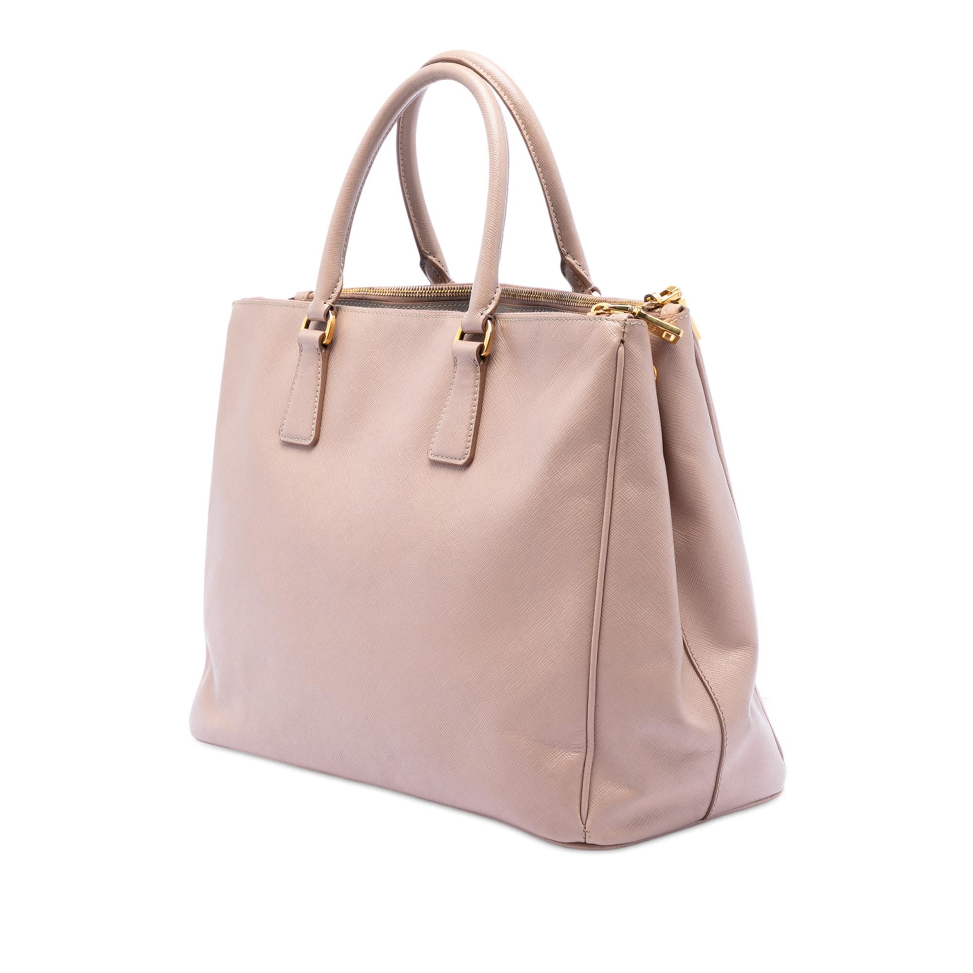 Prada Large Saffiano Lux Galleria Double Zip Satchel