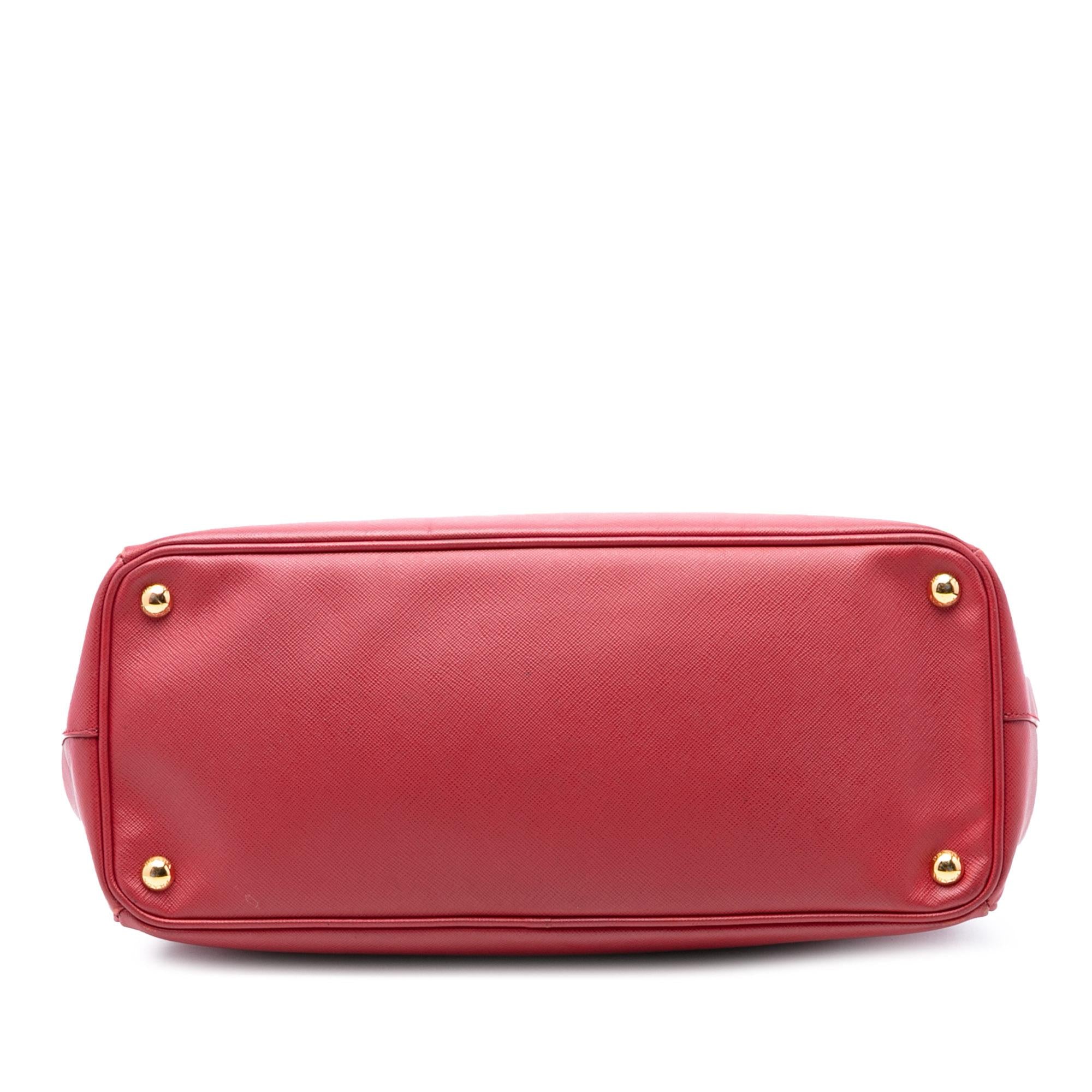 Prada Large Saffiano Lux Galleria Double Zip Satchel