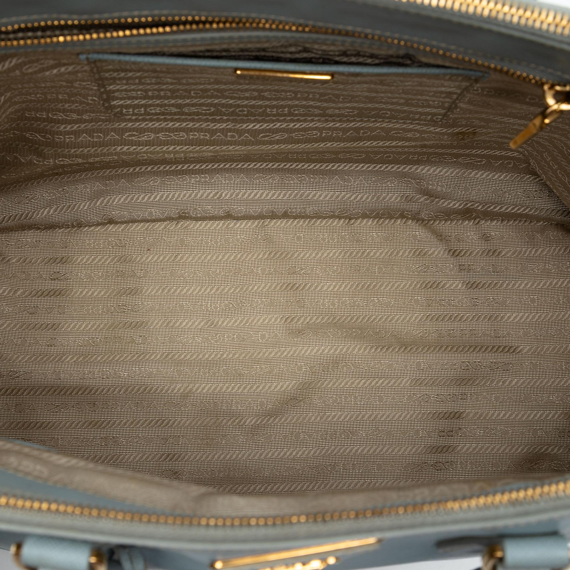 Prada Large Saffiano Lux Galleria Double Zip Satchel