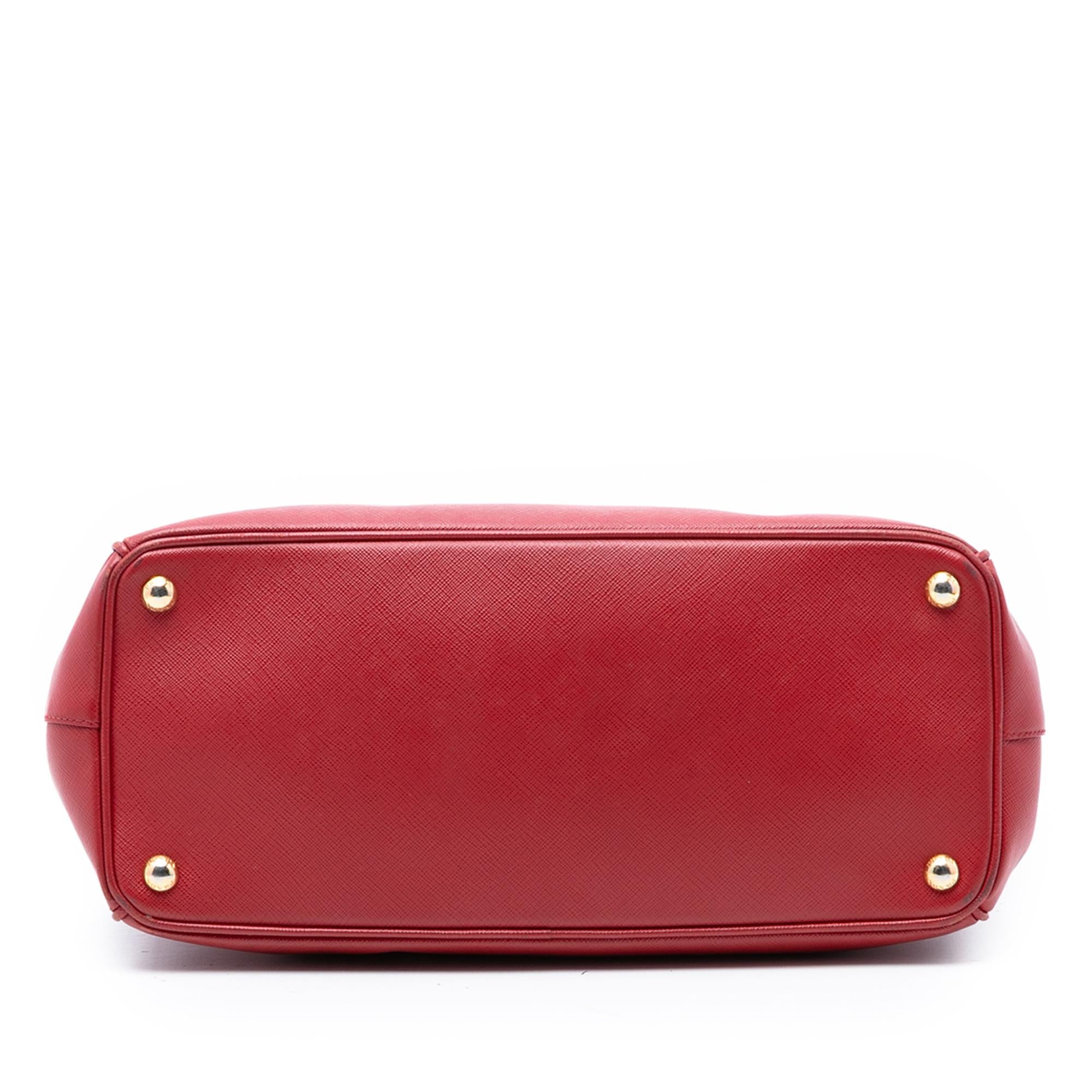 Prada Large Saffiano Lux Galleria Double Zip Satchel